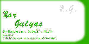 mor gulyas business card